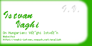 istvan vaghi business card